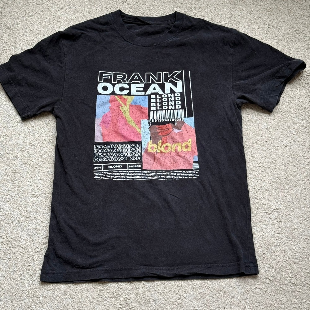 Frank Ocean Blond Merch T-Shirt Black Graphic Tee Short Sleeve R&B Artist